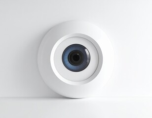 Abstract Eye Art: Minimalist Surveillance Concept