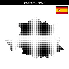 Medium dots map of careces in Spain