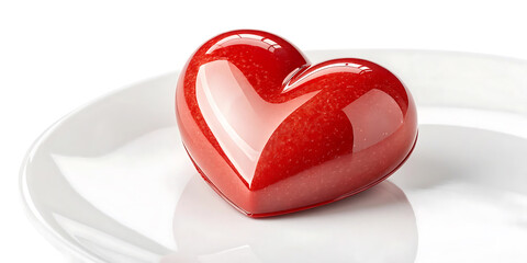 Red Heart-Shaped Dessert A Symbol of Love and Sweetness