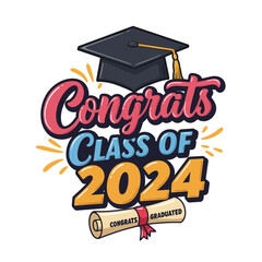 Class of 2026 - Typography. black text isolated white background. Vector illustration of a graduating class of 2026. graphics elements for t-shirts, and the idea for the sign