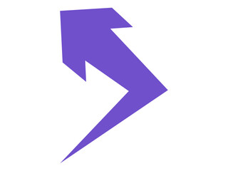 blue arrow isolated on white background