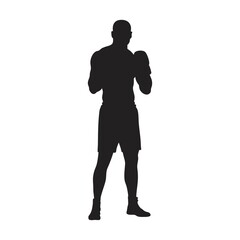 Obraz premium silhouette of a man boxer icon