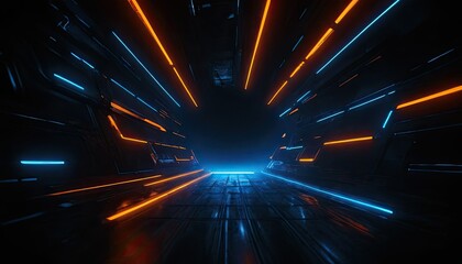 Cosmic background with colorful laser lights
1