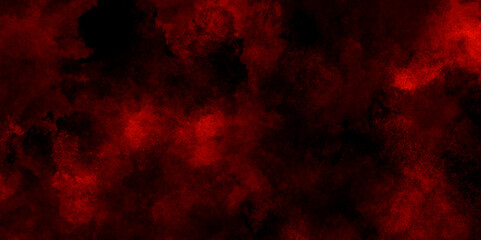 Abstract grunge red and black powder explosion cloud on black background. dark red smoke Like cloud wave effect on black. dark fire flame grunge texture background. toned fiery red sky.