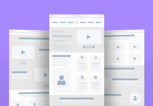 Minimal Website Wireframe Template For UXUI Designers