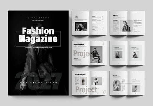 Modern Fashion Magazine Layout Design