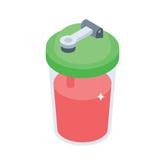 Grab this isometric style icon of gym shaker