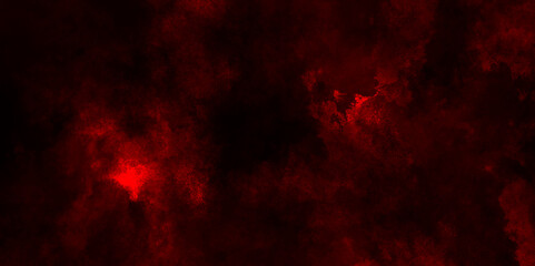 Abstract grunge red and black powder explosion cloud on black background. dark red smoke Like cloud wave effect on black. dark fire flame grunge texture background. toned fiery red sky.