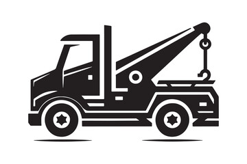 Naklejka premium Vector Illustration of a Tow Truck