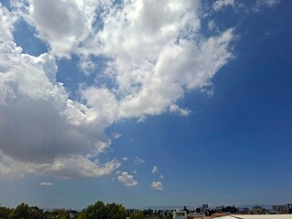 blue sky with clouds