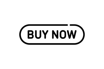 Black outlined buy now button with rounded corners