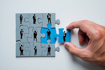 Colorfull character Finding the Right Team Member Puzzle