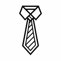 black tie isolated on white