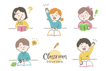 勉強をする子供たち