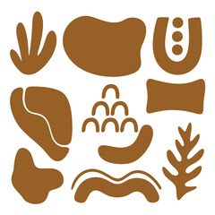 Hand drawn abstract shapes collection