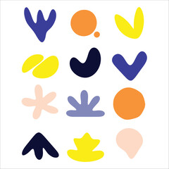 Hand drawn abstract shapes collection