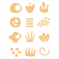 Fototapeta premium Hand drawn abstract shapes collection