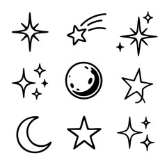 Mond und Sterne Set Kollektion 