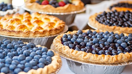 Delicious Variety of Berry Pies Freshly Baked for Summer Gatherings