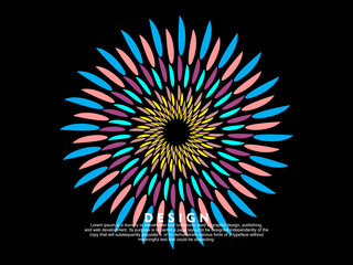 Music poster design background. Electro Sound Cover template with dynamic abstract gradient circular geometric shapes and lines for social media, technology, digital, flyer, party, festival, club, etc