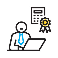 Vector multi color icon for Cpa