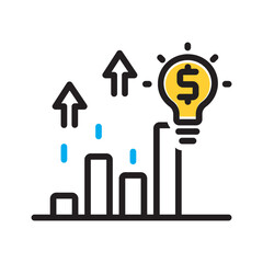 Vector multi color icon for Financial success
