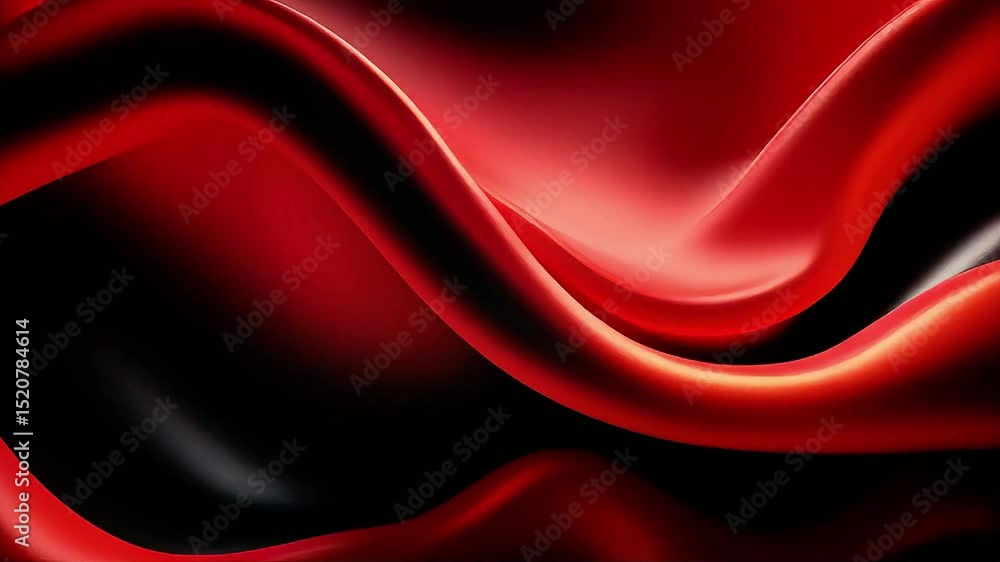 Poster abstract red and black fluid wave motion graphics