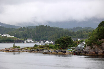 Coastal landscape near the Norwegian city of Bergen  