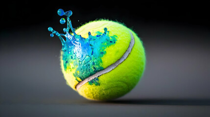 Colorful Tennis Ball Splash