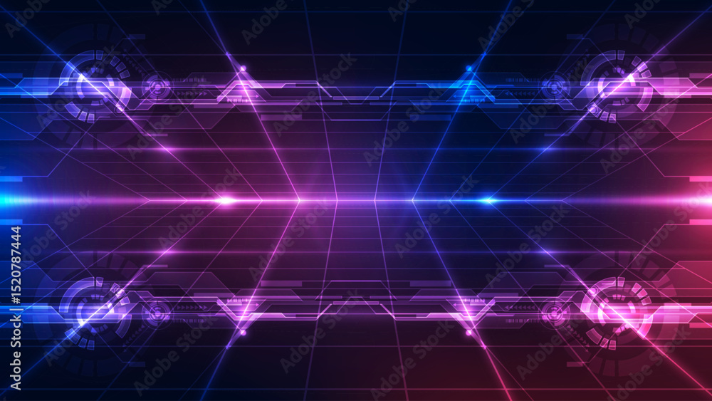 Poster abstract technology background. futuristic interface. vector illustration for your design