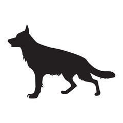 Sheepdog Dog silhouette icon vector illustration design on white background