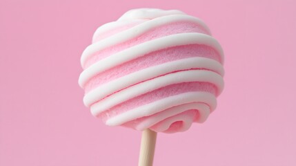 marshmallow on a pink background