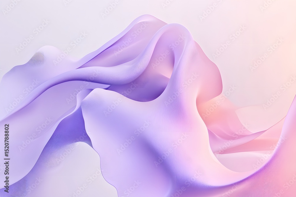 Aufkleber a white background with a gradient color of purple and pink, featuring an abstract shape in the midd
