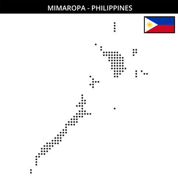 Medium dots map of mimaropa in Philippines