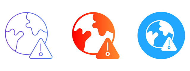 banned Glyph and Gradient Styles with Colorful Background