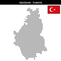 Obraz premium Medium dots map of Nevsehir in Turkiye