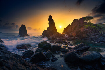 sunset at the Rajaan beach Trenggalek East Java Indonesia