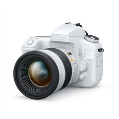White dslr camera lens photography equipment professional digital slr camera photo studio device tool