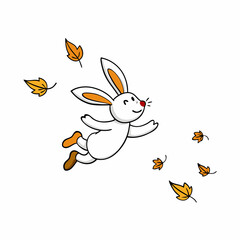 easter bunny with eggs