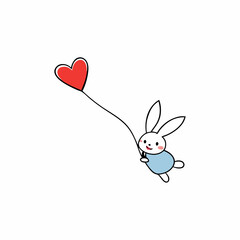 rabbit with heart
