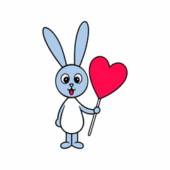 rabbit with heart