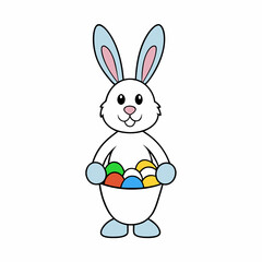 Obraz premium easter bunny with eggs