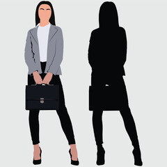 silhouette of a woman with a hand bag