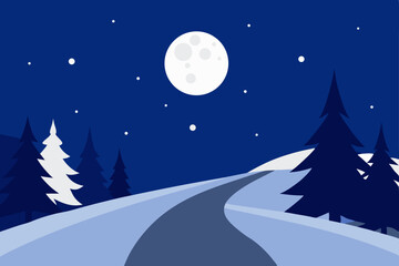 Fototapeta premium winter landscape with snow