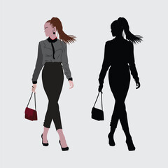 girl with shopping bags