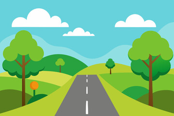 Obraz premium background scene with road in the park .svg