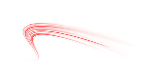 PNG bright red streak and laser motion forming a glowing speed line on night road, while tail blur rushes through the darkness and each flash curves into a line PNG.
