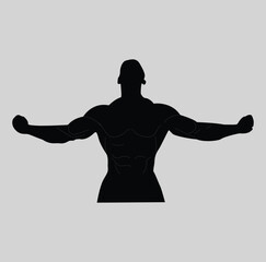 silhouette of a young man