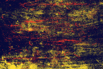 Abstract Texture with Red Streaks and Yellow Accents