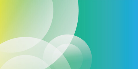 Minimalist banner background  full of colors  bright green gradations. Circle effect style geometric art nice